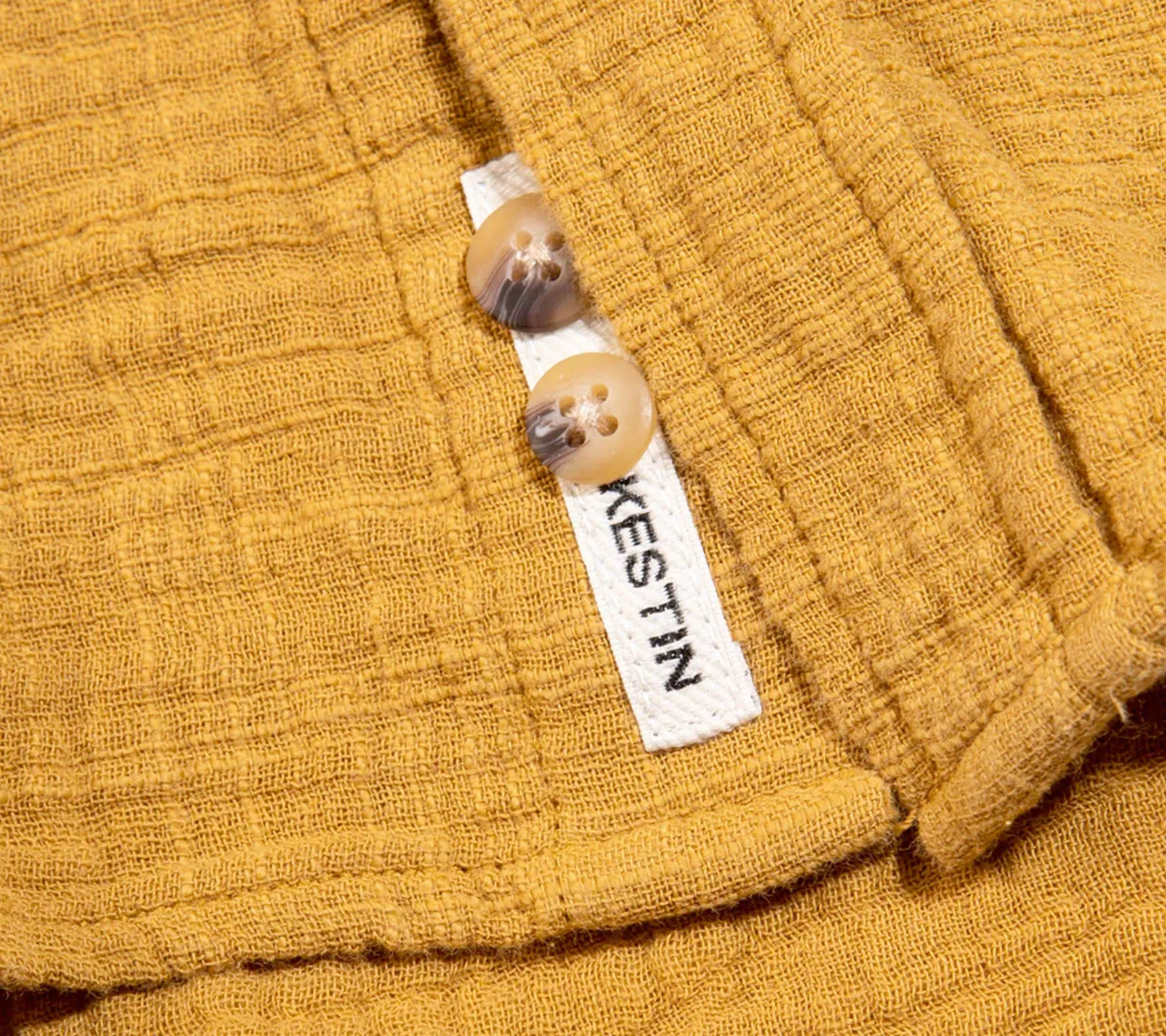 Aberlady Shirt | Ochre Textured Cotton