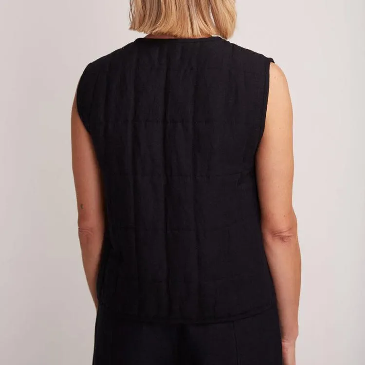 Abstract Black Embroidered Waistcoat