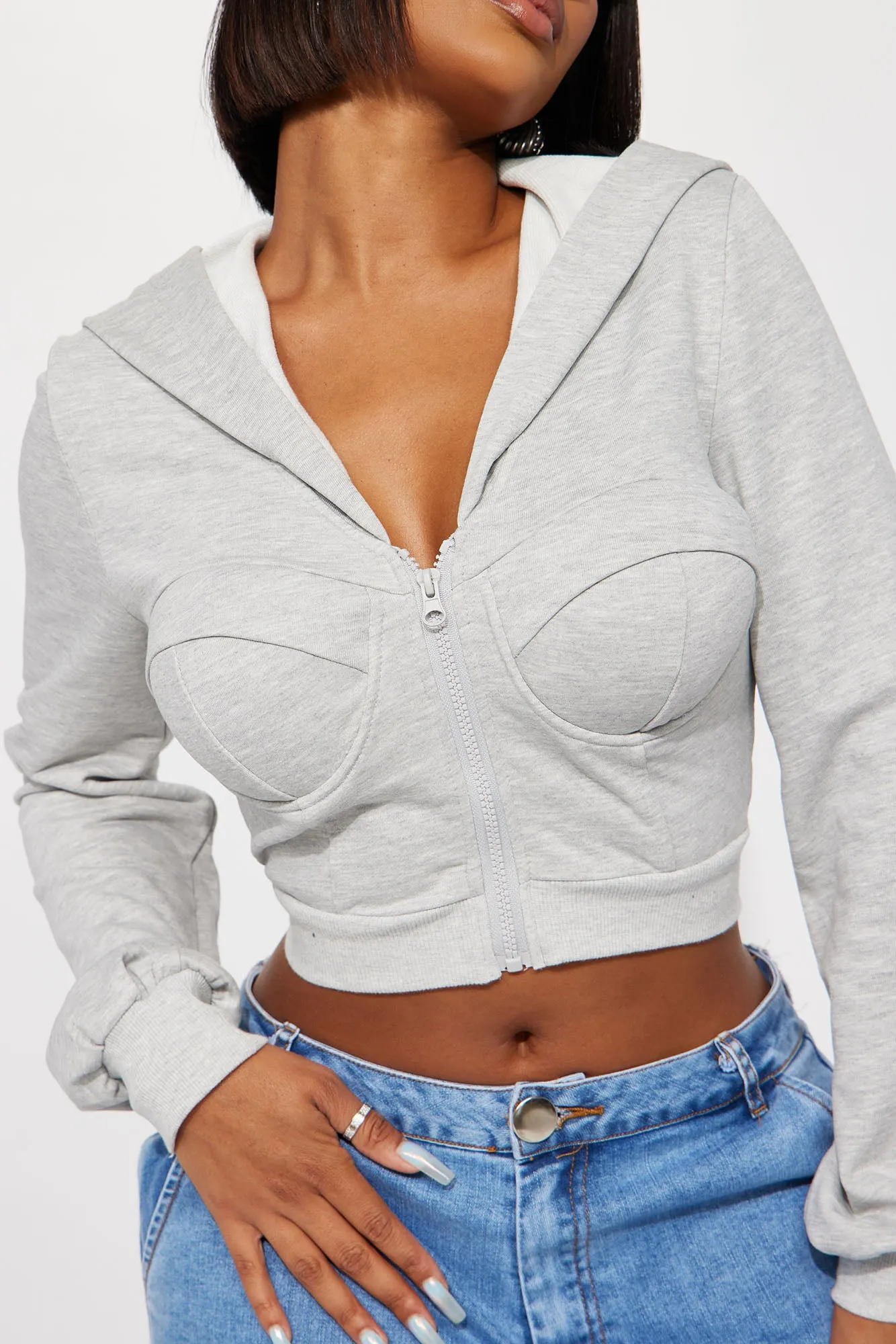 Adina Lounge Hoodie - Heather Grey