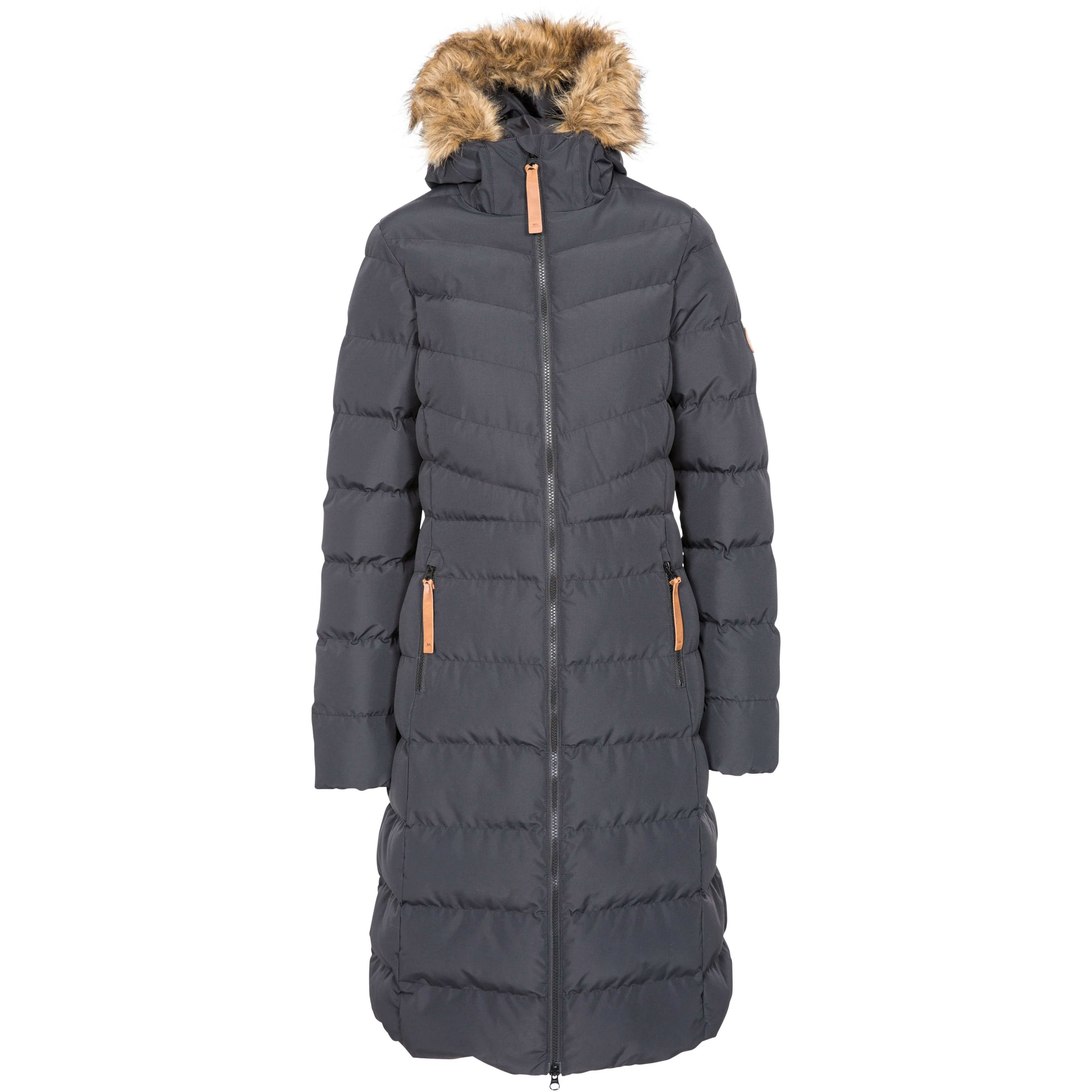 Audrey Women's Padded Long Length Jacket in Black
