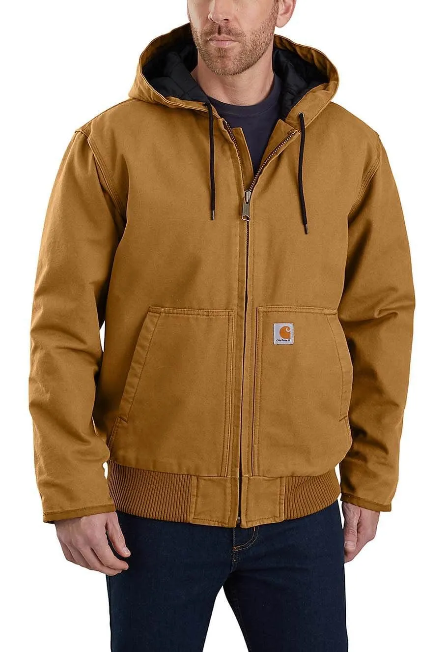 Carhartt&#x20;Work&#x20;Jacket&#x20;Duck&#x20;Active&#x20;Hooded&#x20;104050&#x20;-&#x20;Brown