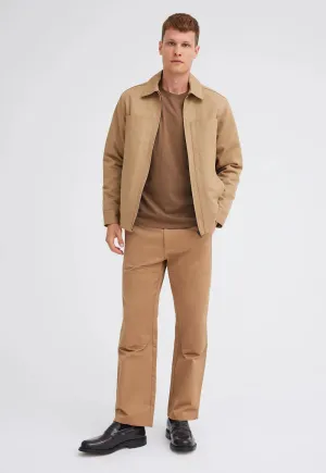 Cullin Italian Cotton Jacket in Nutmeg Beige