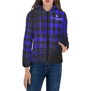 DUSTY PLAID Women's Padded Hooded Jacket