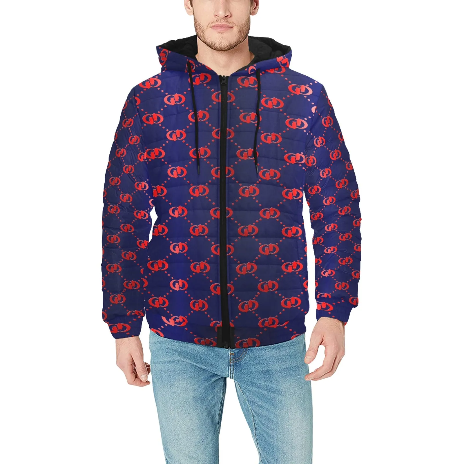 EXCELLENCE Men's Padded Hooded Jacket