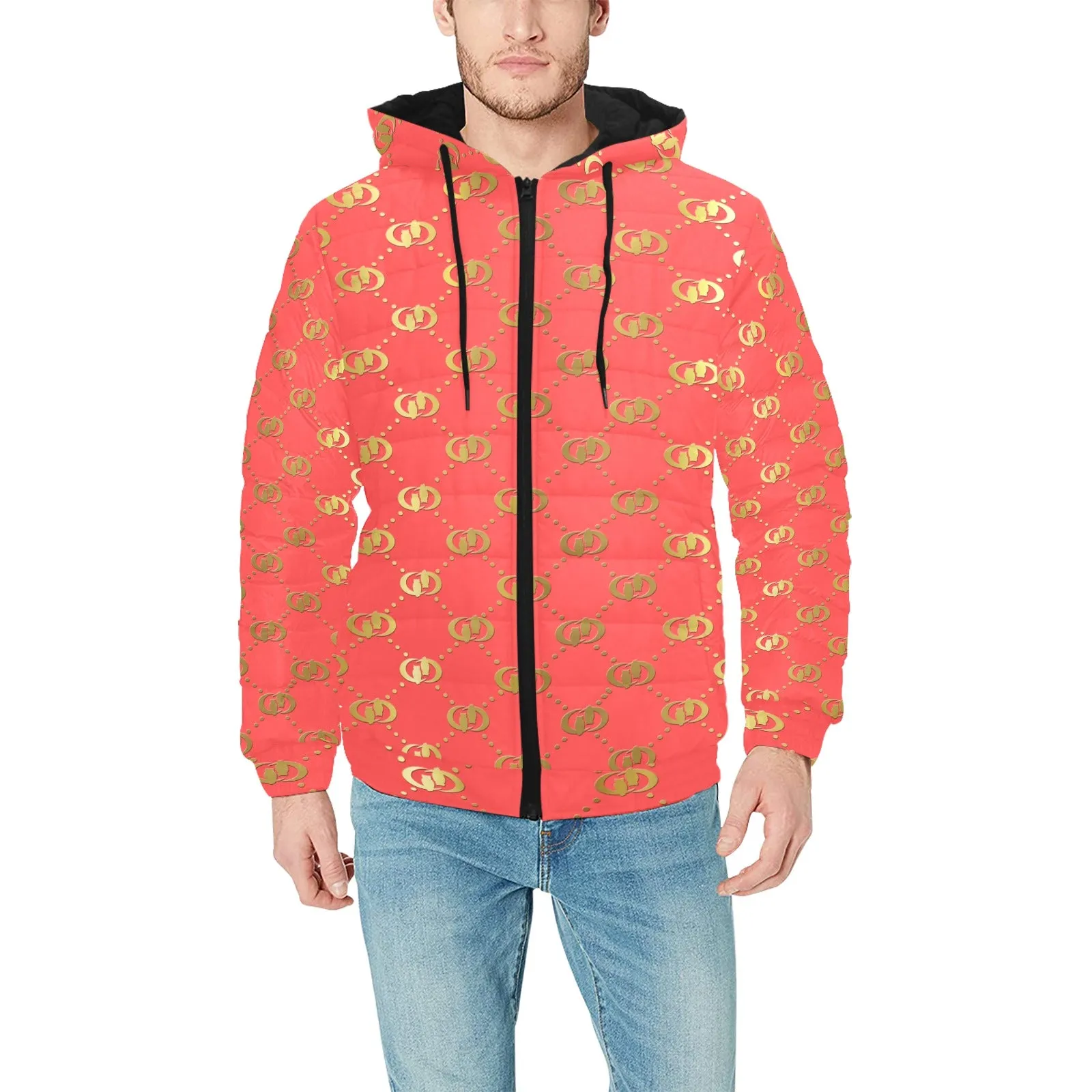 EXCELLENCE Men's Padded Hooded Jacket