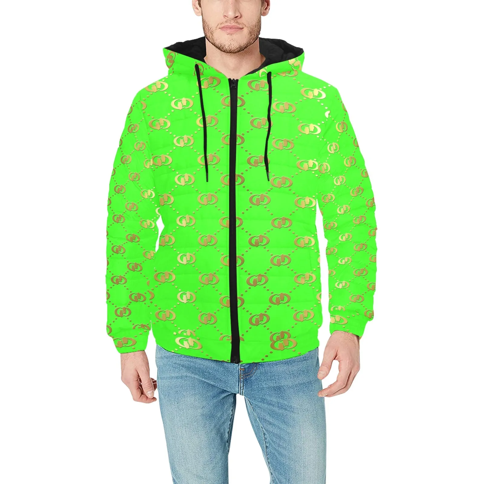 EXCELLENCE Men's Padded Hooded Jacket