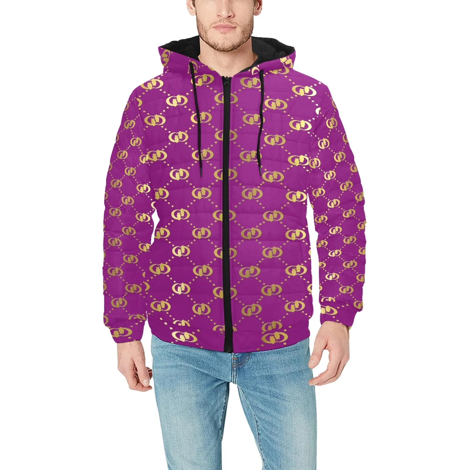 EXCELLENCE Men's Padded Hooded Jacket