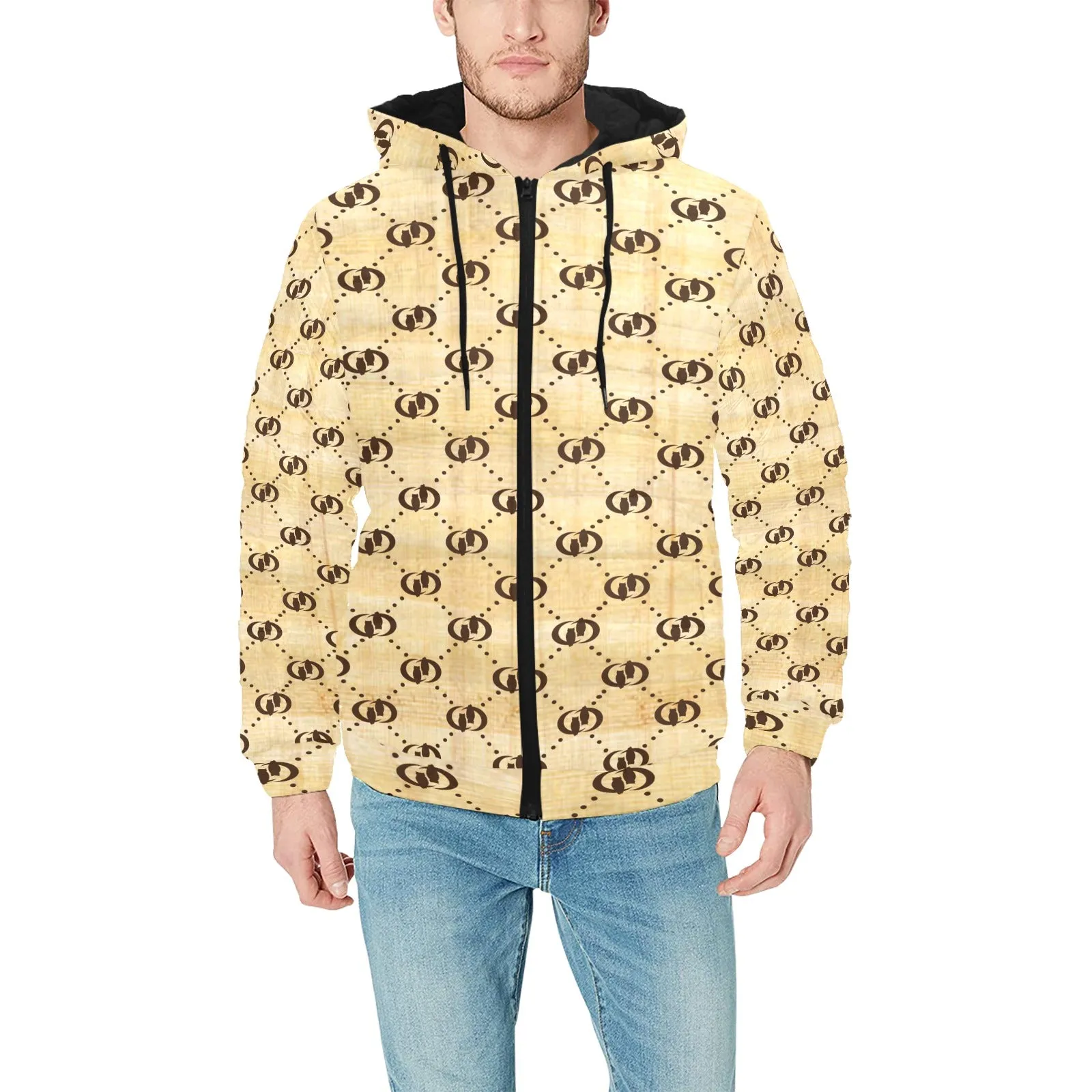 EXCELLENCE Men's Padded Hooded Jacket