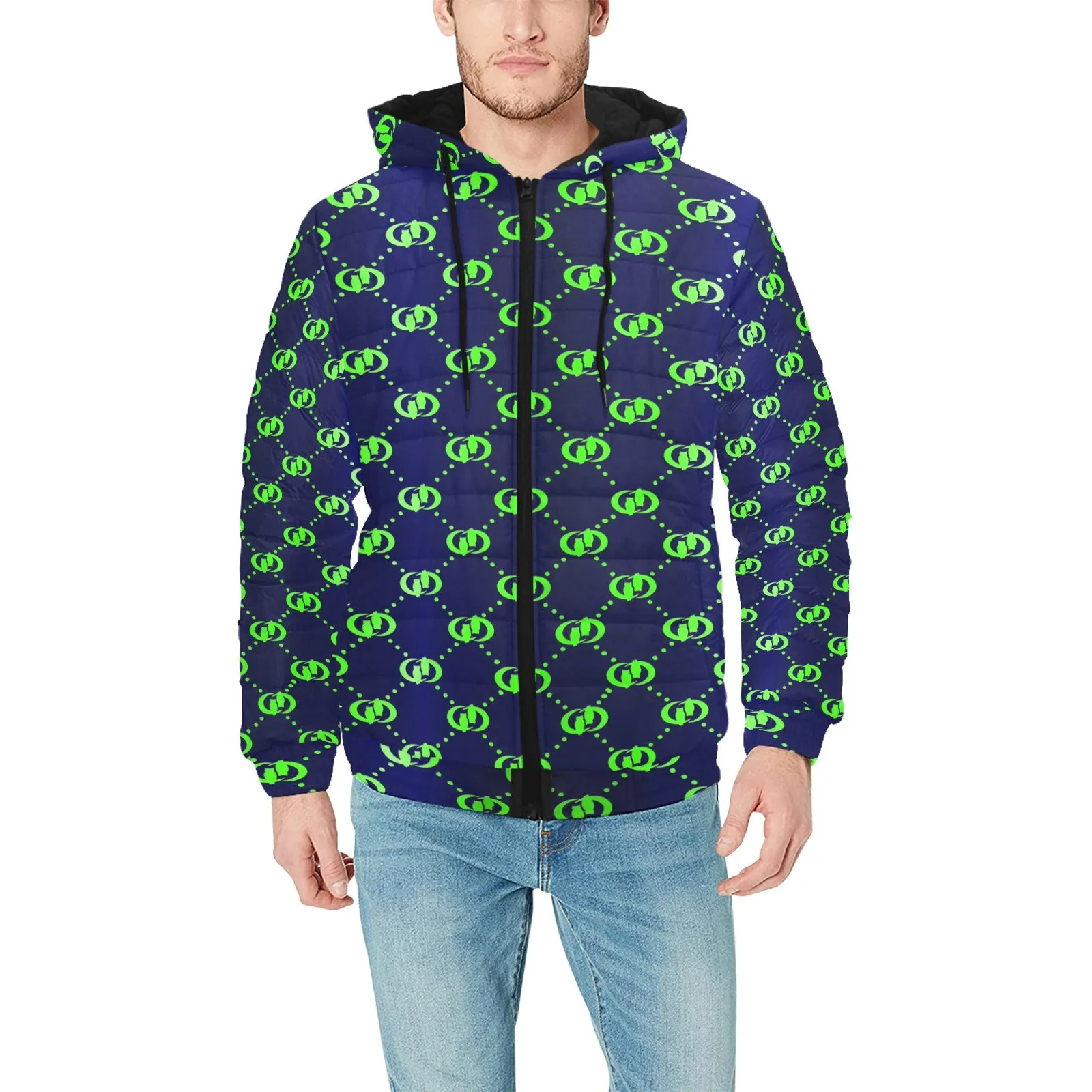 EXCELLENCE Men's Padded Hooded Jacket
