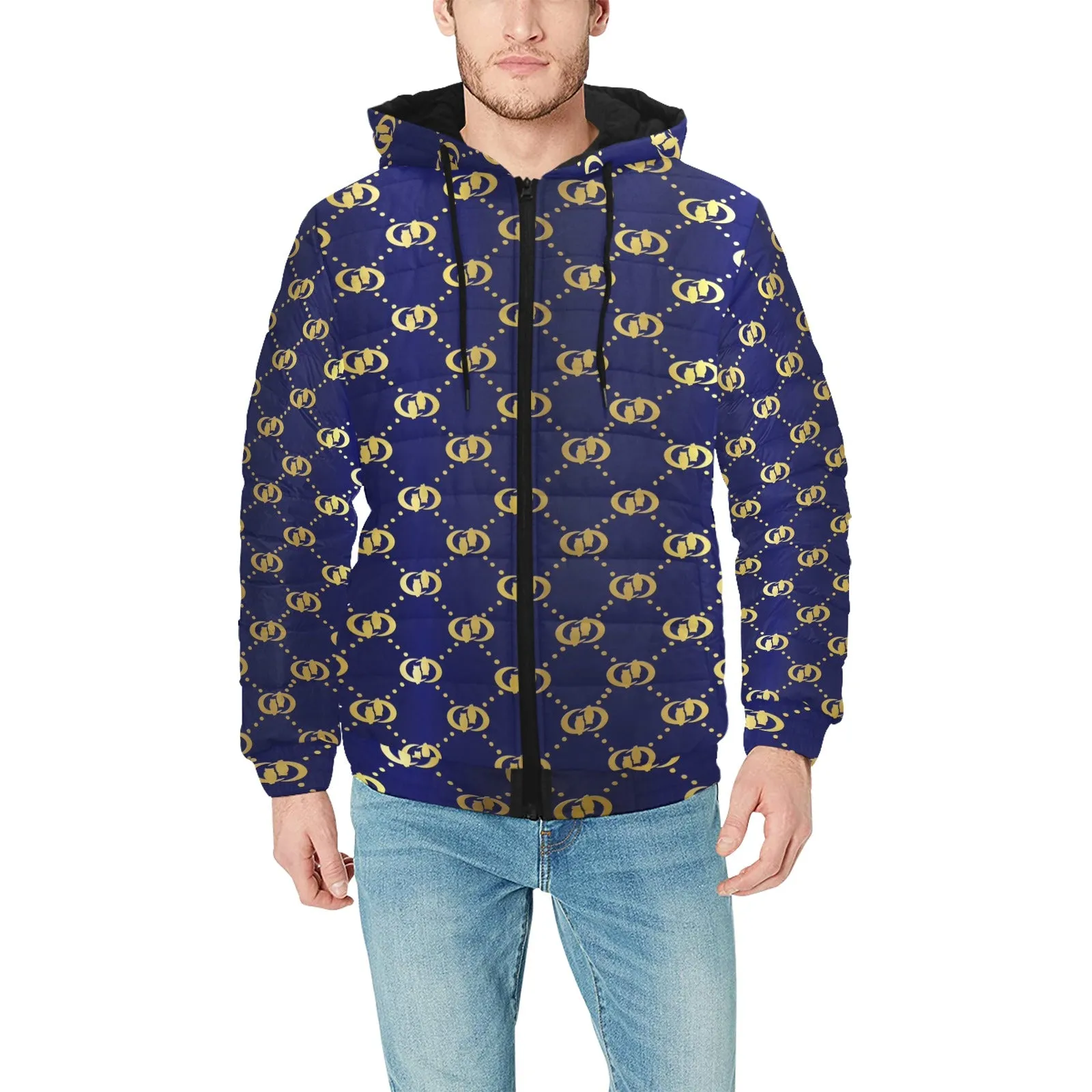 EXCELLENCE Men's Padded Hooded Jacket