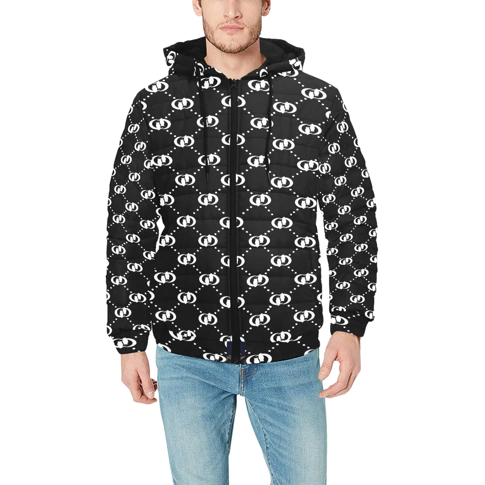 EXCELLENCE Men's Padded Hooded Jacket
