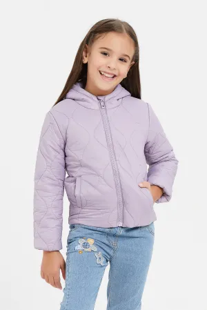 Girls Lilac Padded Jacket