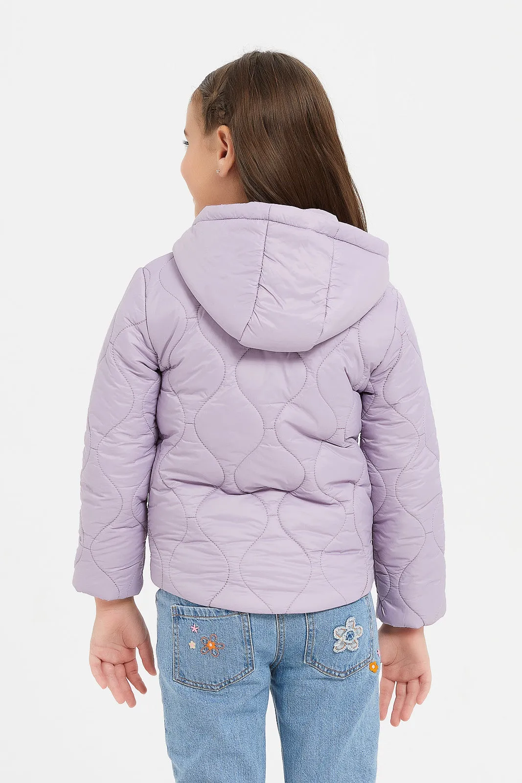 Girls Lilac Padded Jacket