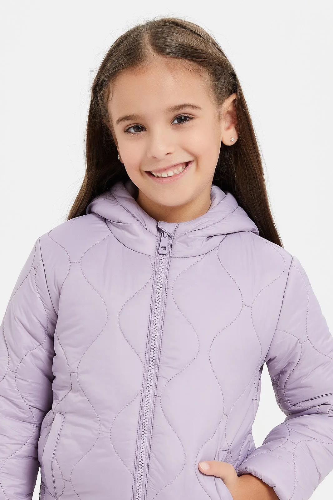Girls Lilac Padded Jacket