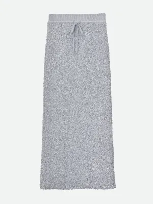 GLITTER TAPE YARN KNIT SKIRT
