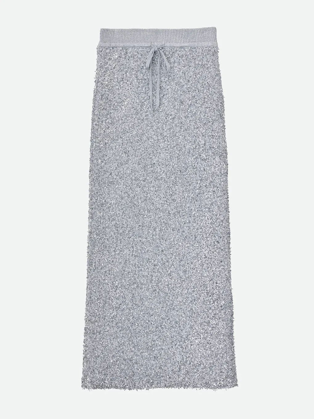 GLITTER TAPE YARN KNIT SKIRT