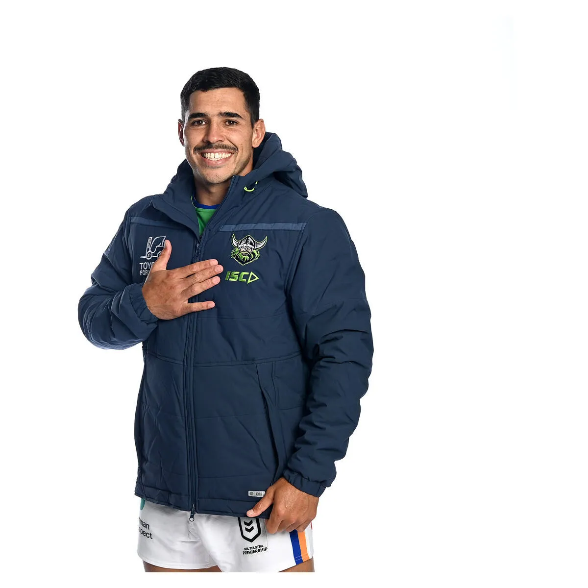 ISC Canberra Raiders 2023 Adults Padded Jacket - Steel/Navy