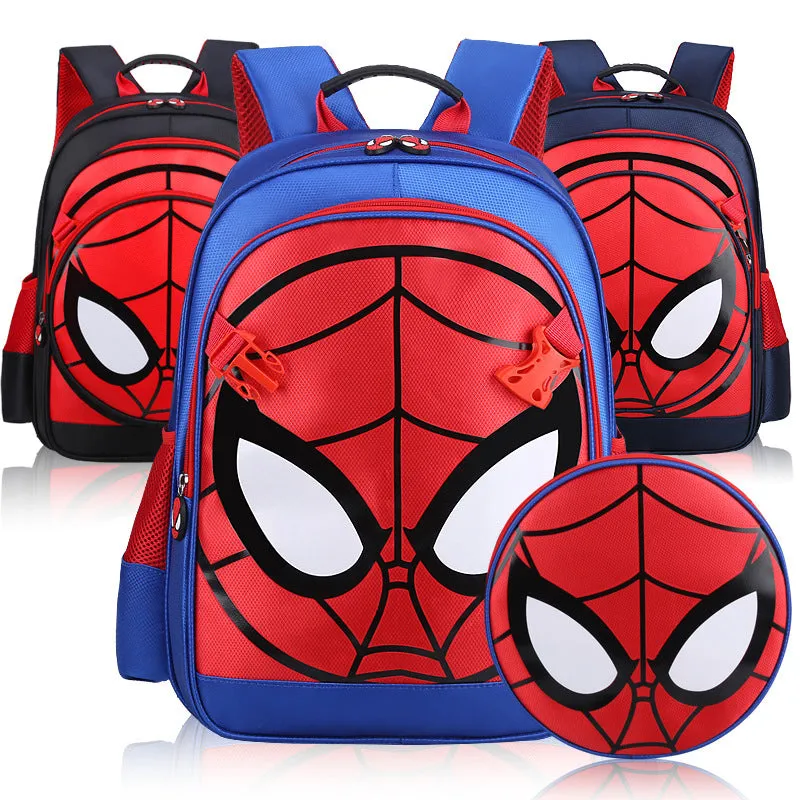 Kids Basic Spiderman School Backpacks -Blue Book Bags For Boys Girls Affordable Design