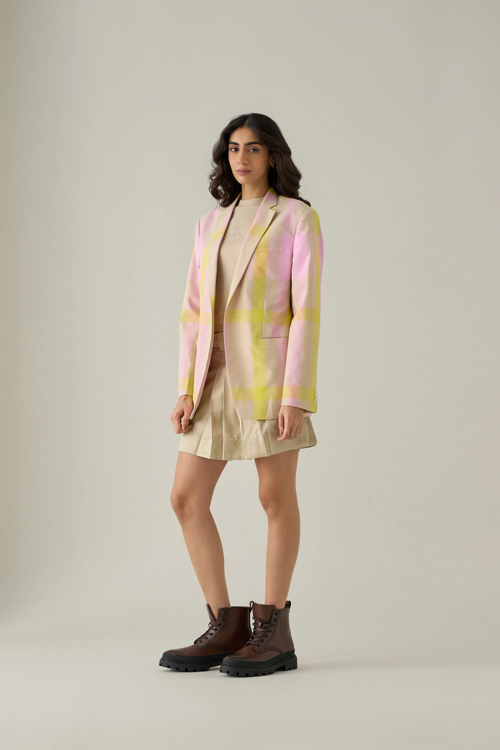 Madras Check Blazer