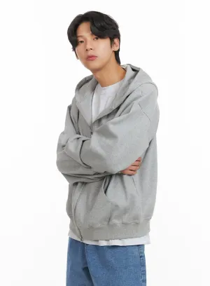 Men's Basic Hoodie Jacket (Gray) IY424