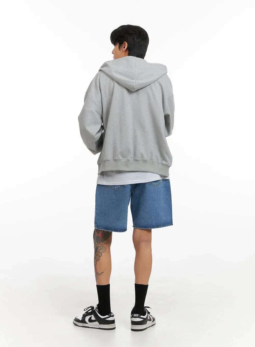 Men's Basic Hoodie Jacket (Gray) IY424