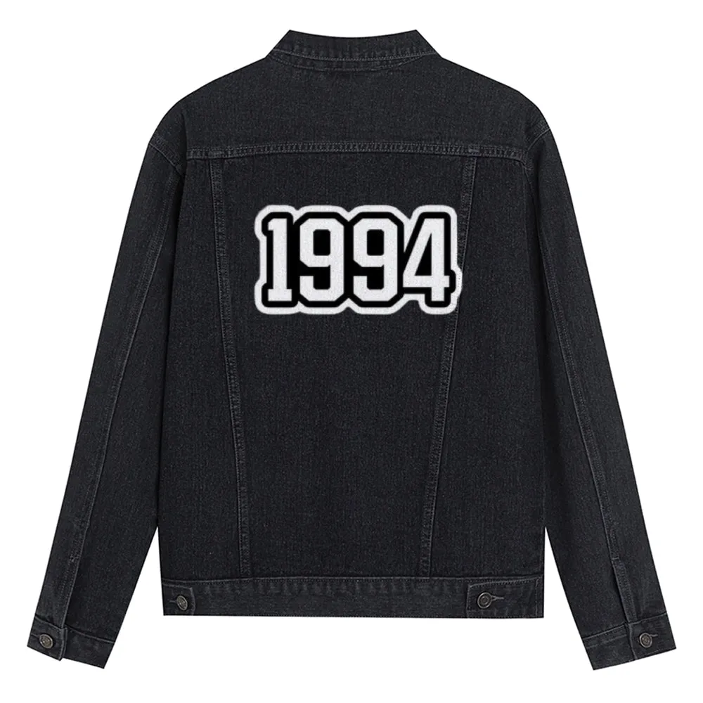Mens Number 1944 Graphic Button Up Denim Jacket