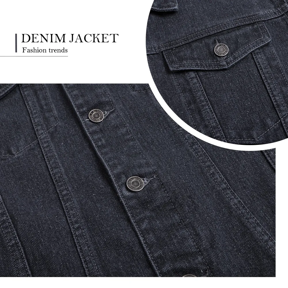 Mens Number 1944 Graphic Button Up Denim Jacket