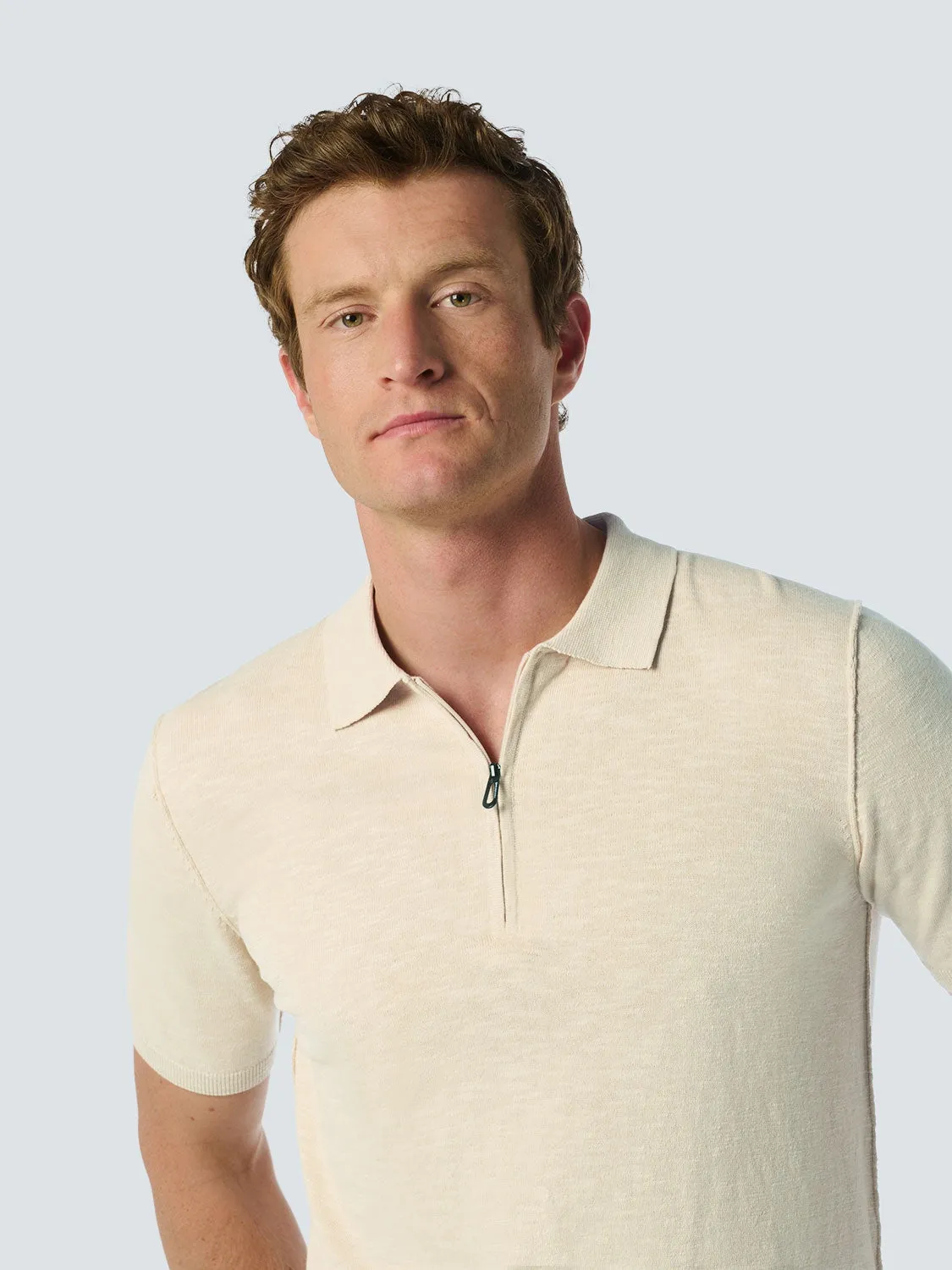 Modern Zip-Collar Polo – Timeless Style | Cement