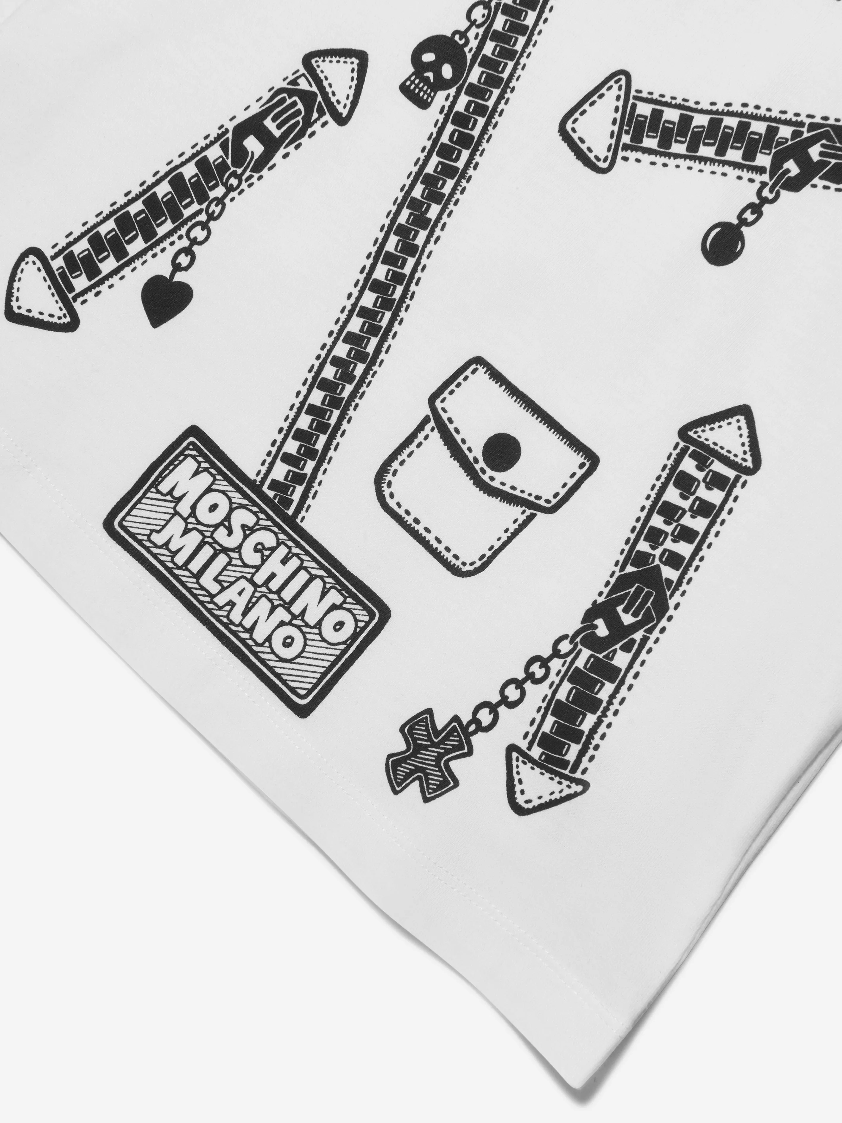 Moschino Boys Jacket Print T-Shirt in White