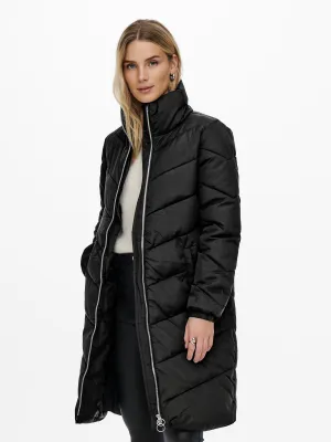 New Finno Long Padded Jacket - Black
