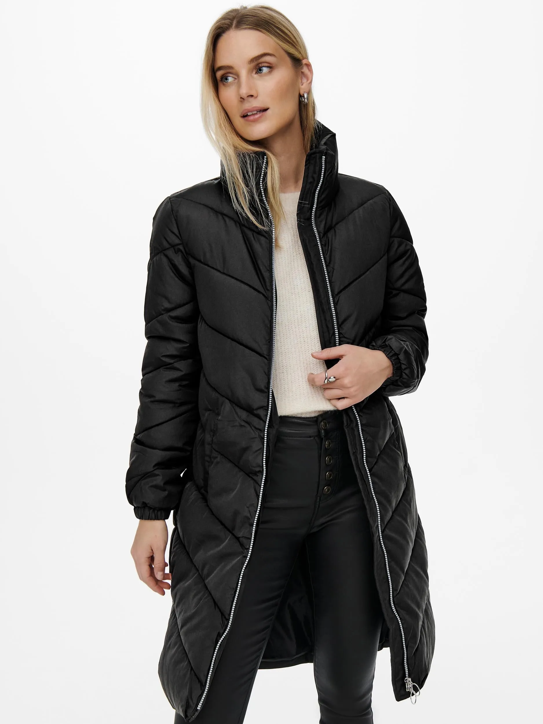 New Finno Long Padded Jacket - Black