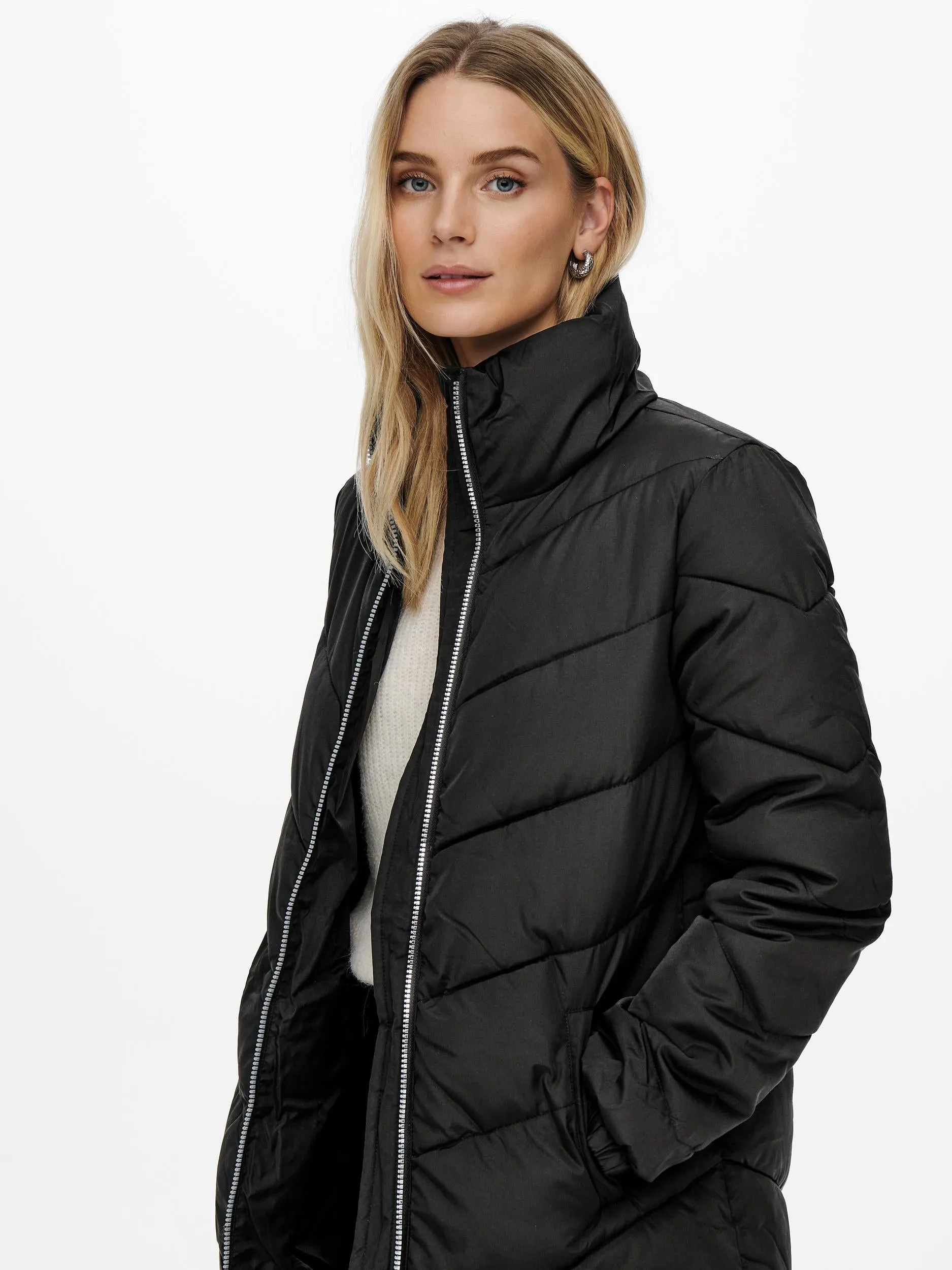 New Finno Long Padded Jacket - Black