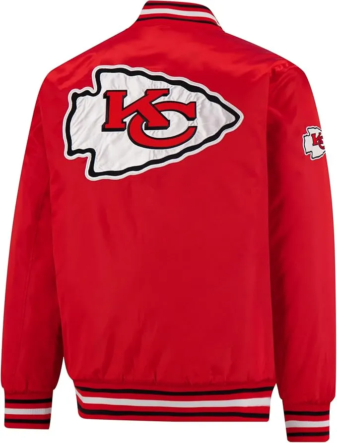 NFL Official Adults Supreme Satin Heritage Jacket|Kansas City Chiefs