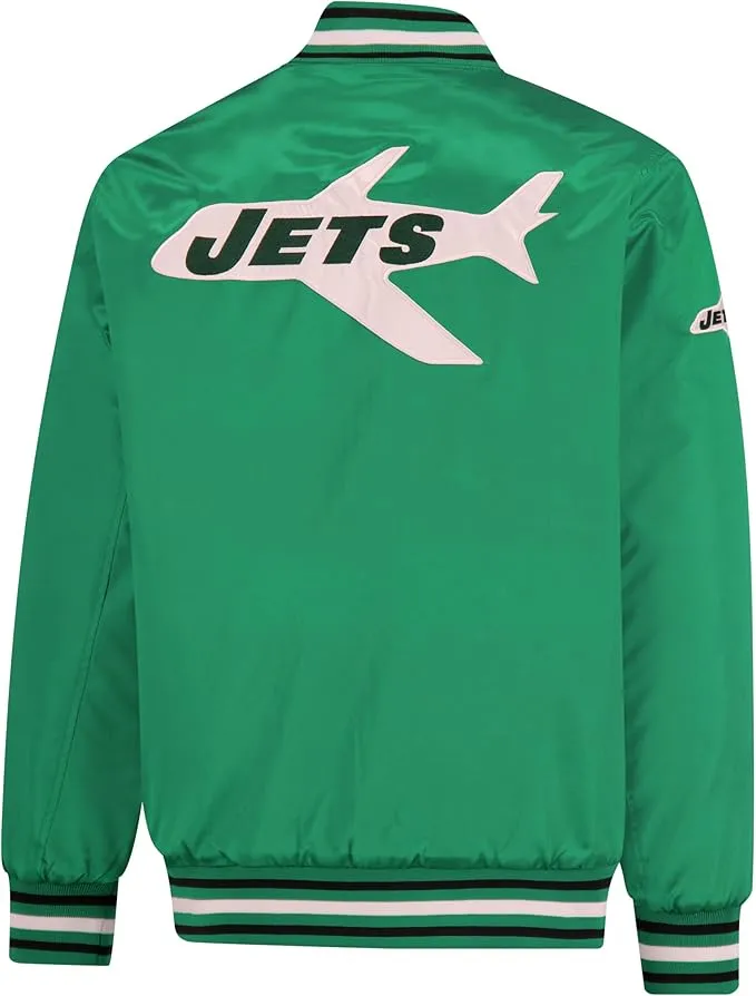 NFL Official Adults Supreme Satin Heritage Jacket|New York Jets