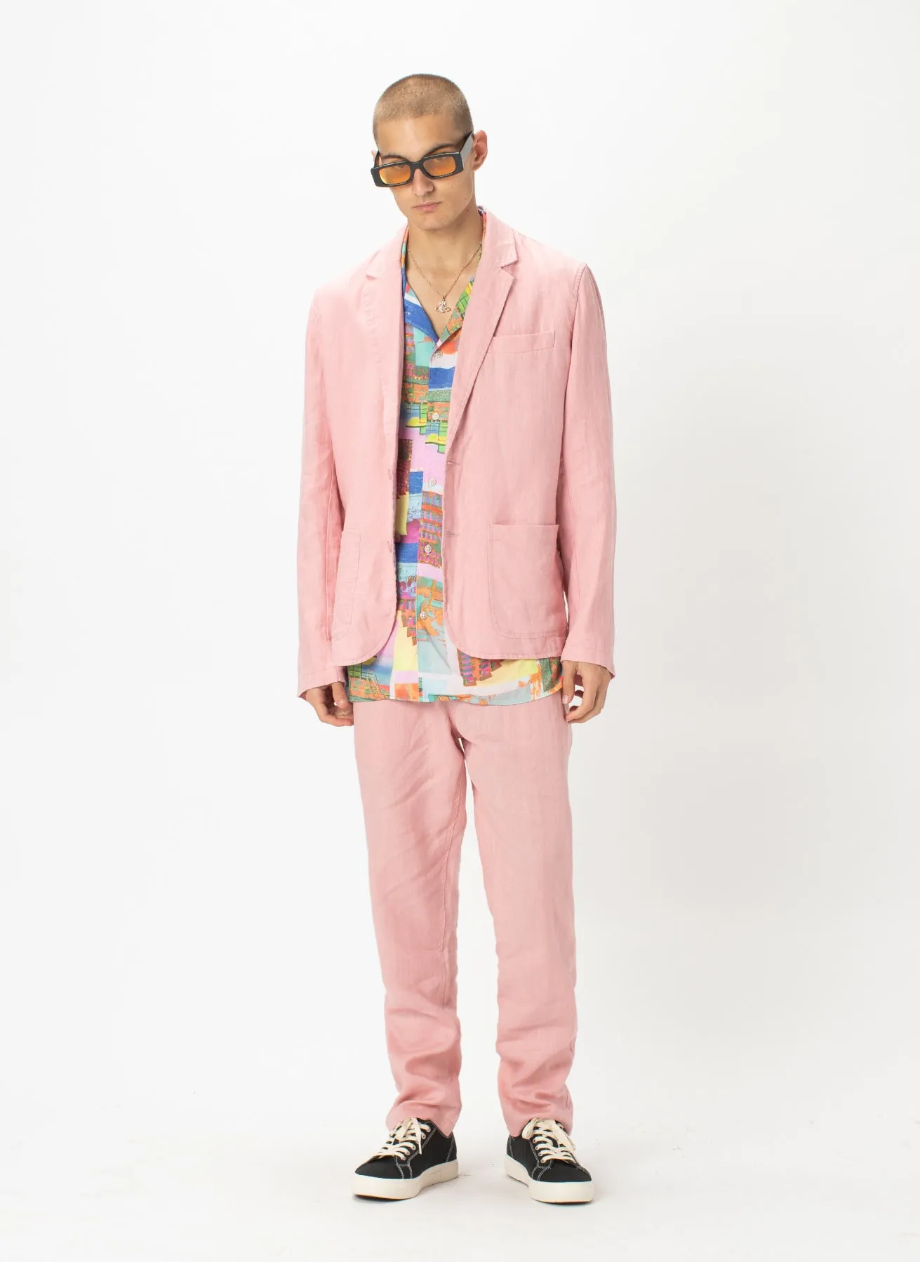 Poolside Jacket Pink Linen