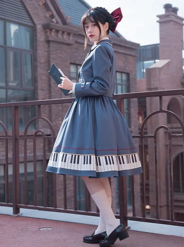 skirt   tie supp piano short Elegant ribbon design pendant   jacket