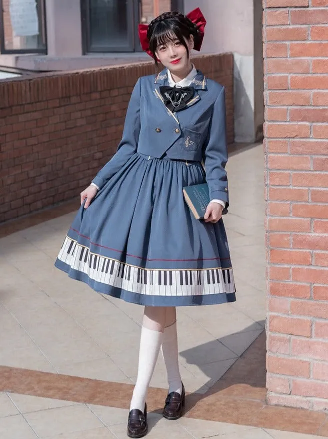 skirt   tie supp piano short Elegant ribbon design pendant   jacket