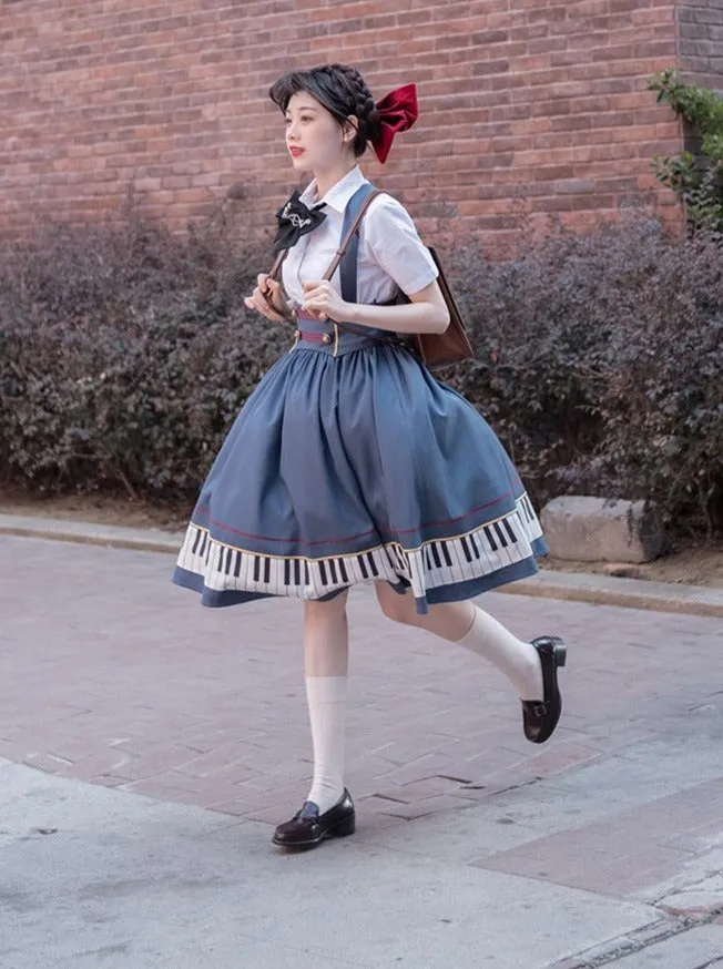 skirt   tie supp piano short Elegant ribbon design pendant   jacket