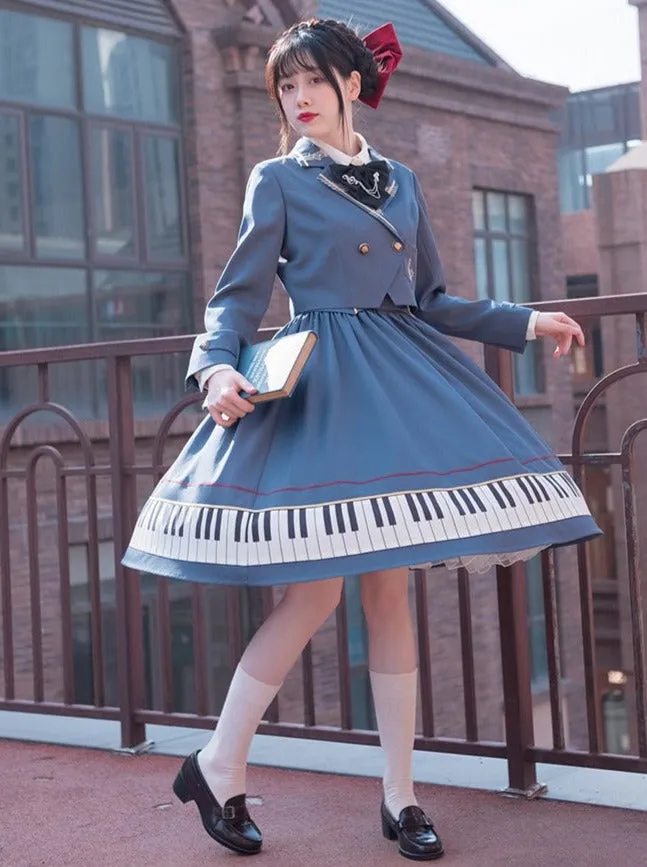 skirt   tie supp piano short Elegant ribbon design pendant   jacket