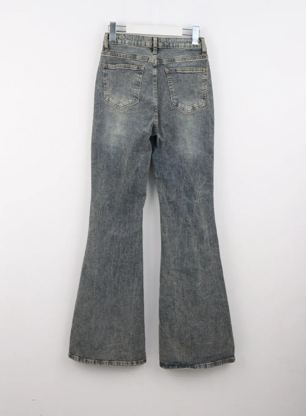 Slim Fit Washed Bootcut Jeans CS312