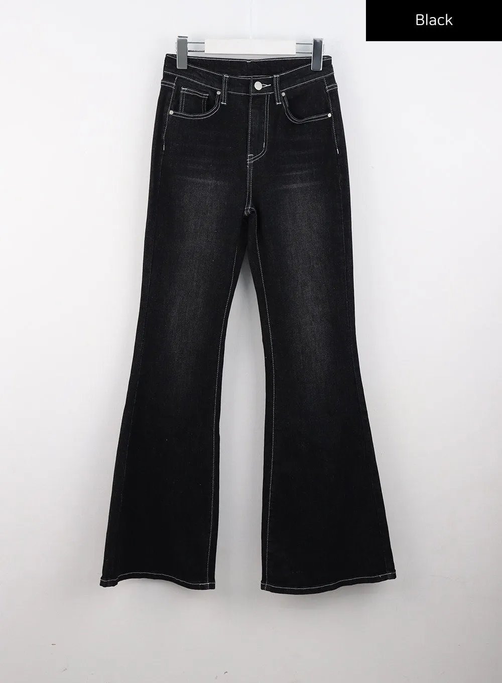 Slim Fit Washed Bootcut Jeans CS312