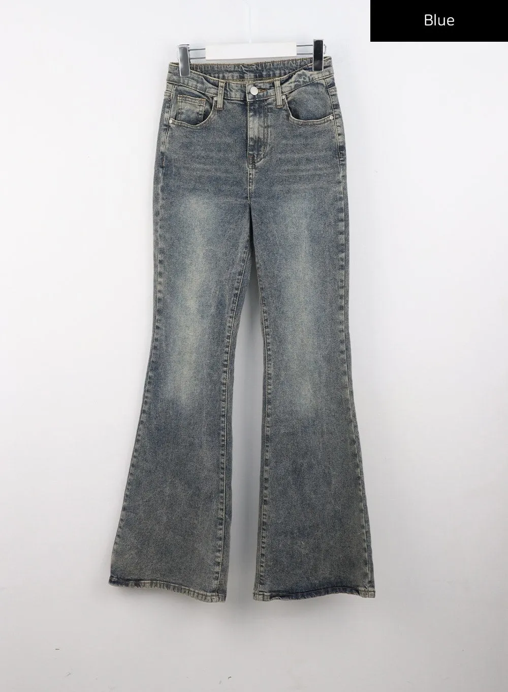 Slim Fit Washed Bootcut Jeans CS312