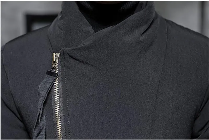 Solid Color with Chinese Style Embroidery Men Padded Jacket
