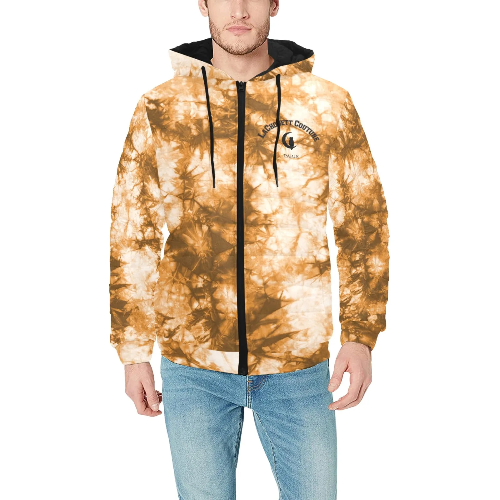 TIE DYE Men's Padded Hooded Jacket