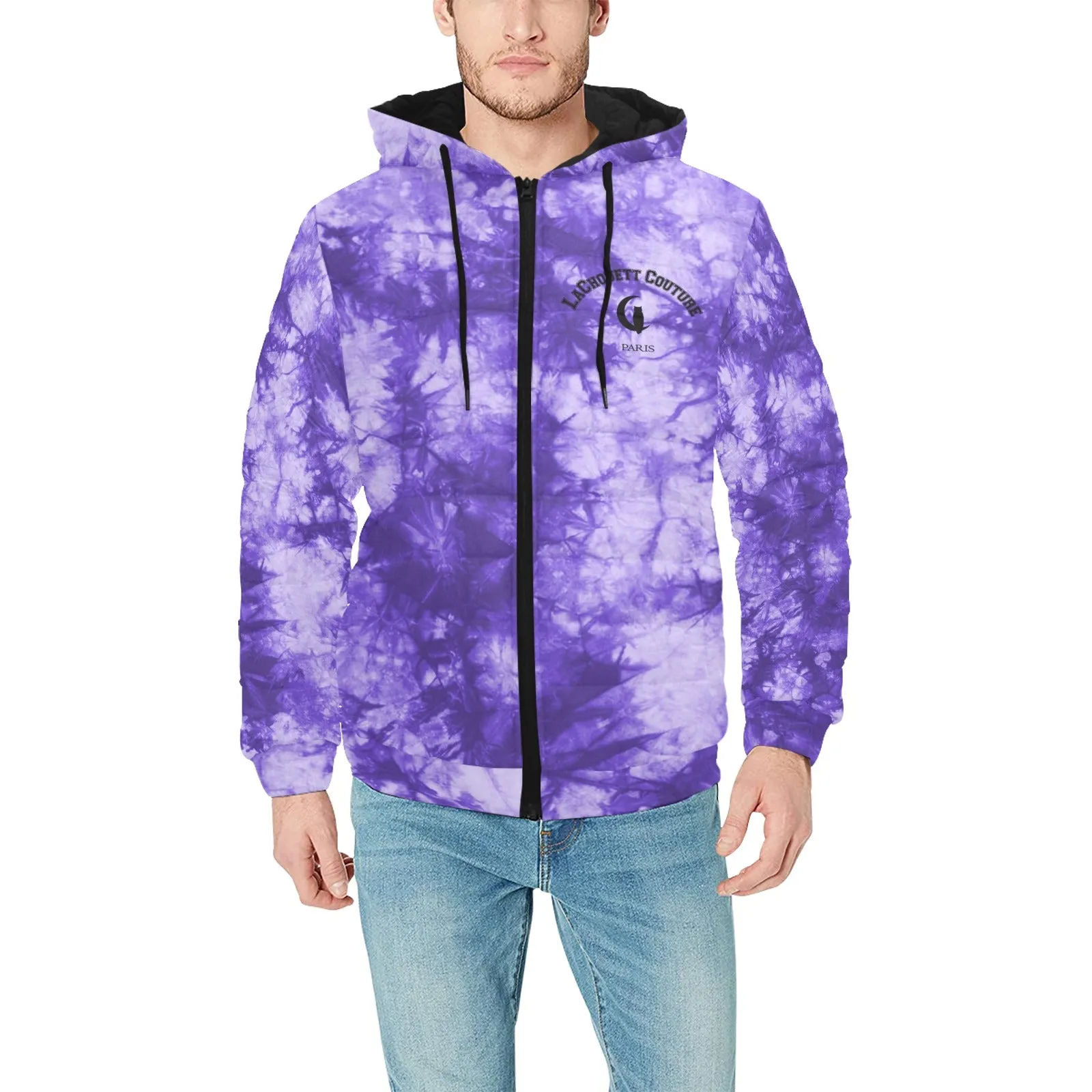 TIE DYE Men's Padded Hooded Jacket