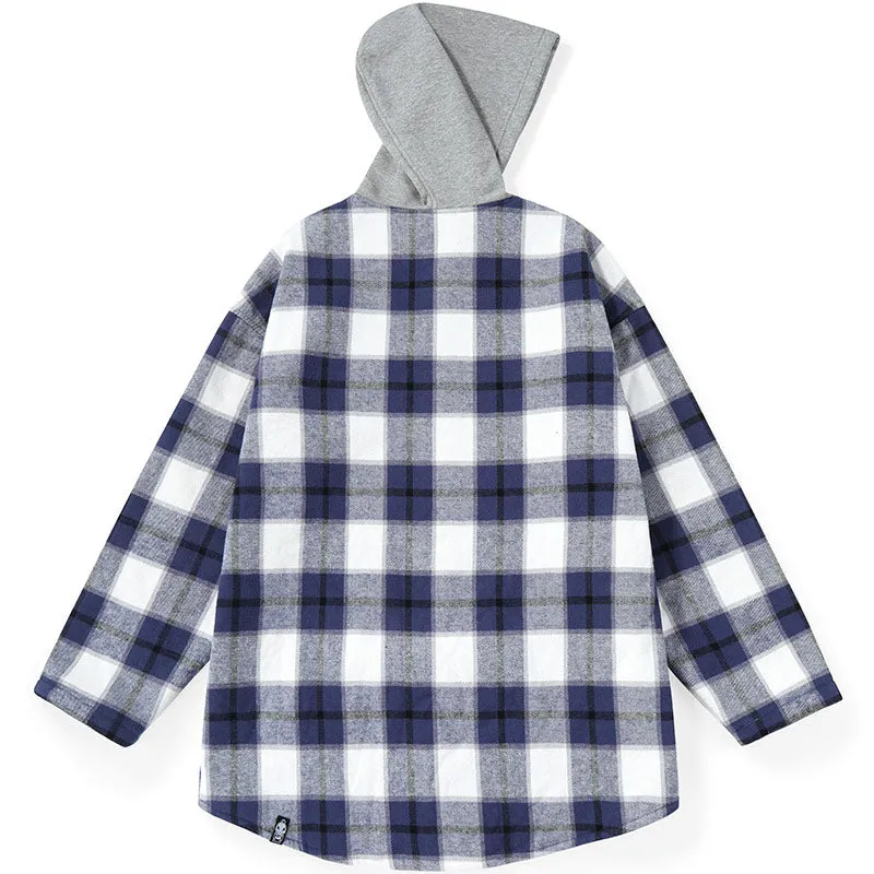 Vintage Plaid Padded Jacket With Hooded