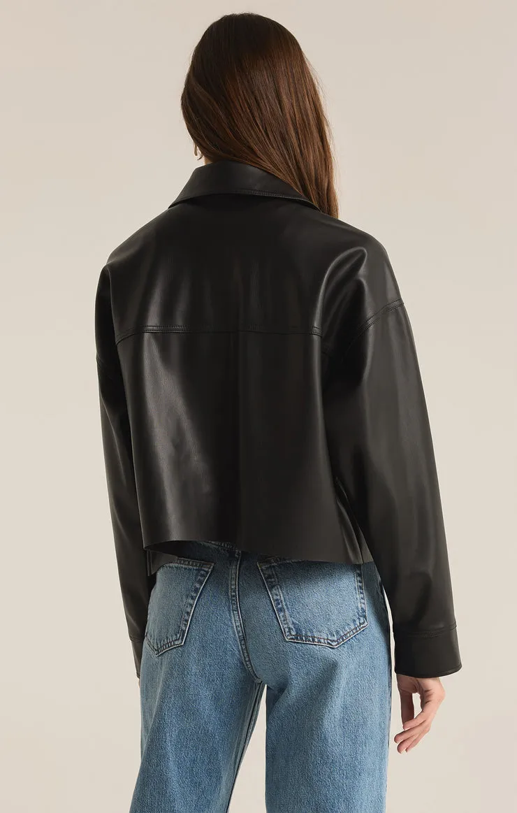 Z SUPPLY All Day Faux Leather Jacket